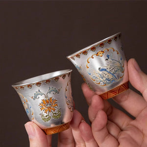 Dunhuang Institute of Art Cloisonné Enamel Gilded Silver Teaware