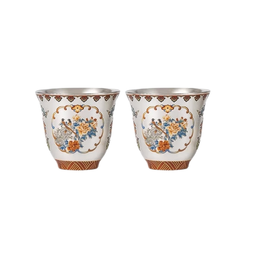 Dunhuang Institute of Art Cloisonné Enamel Gilded Silver Teaware