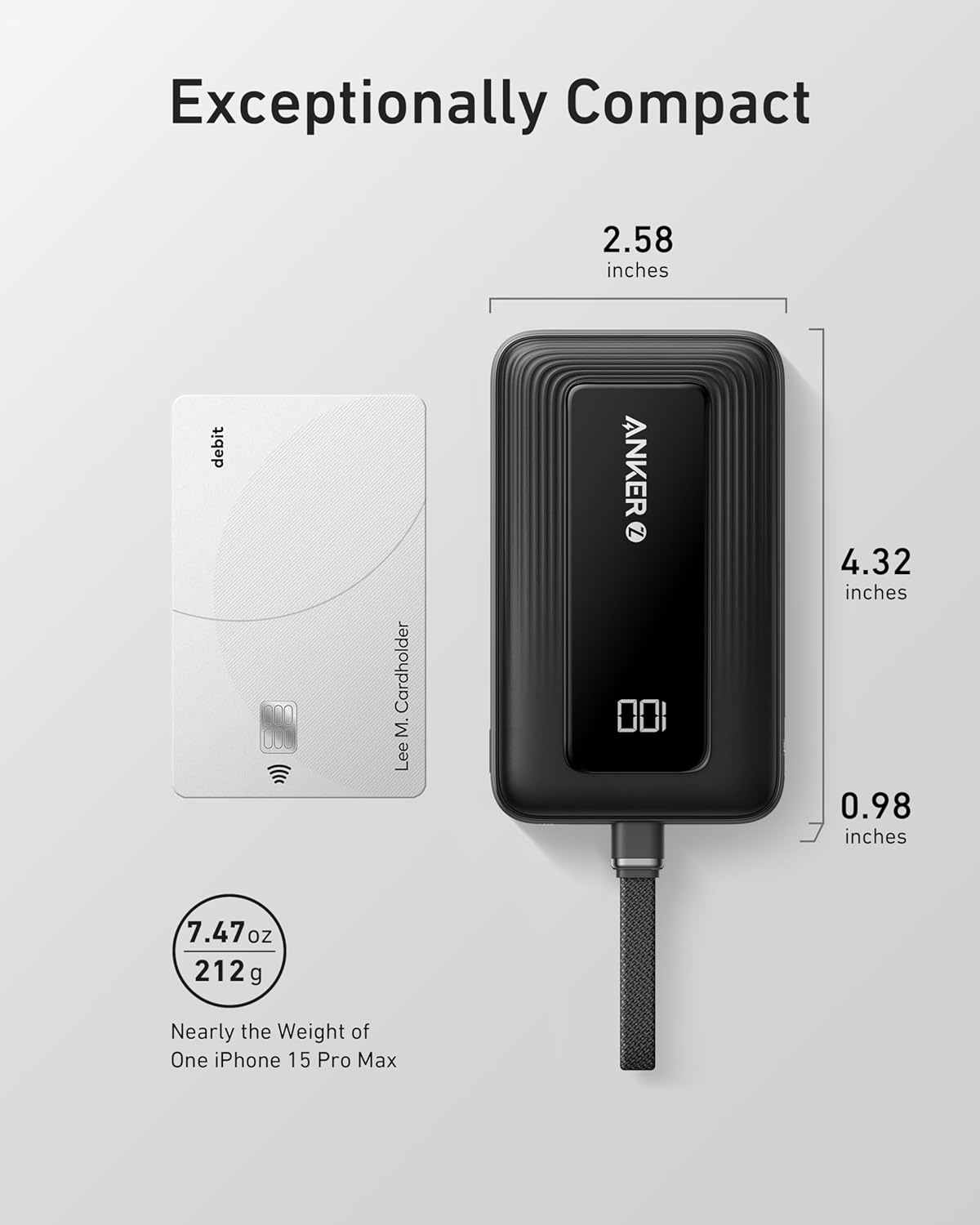 Anker Zolo Portable Charger, 10,000mAh 30W